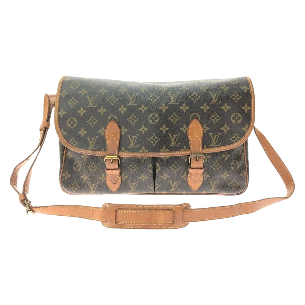LOUIS VUITTON Shoulder Bag Monogram Gibeciere Brown